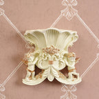 European Resin Angel Wall Vase and Planter Mural Ornament
