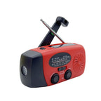 Emergency Solar Hand-Crank Radio with Flashlight and Power Bank
