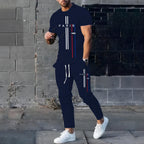 Men's Casual Summer T-Shirt and Pants Suit Set