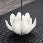 Buddha's Hand Lotus LED Backflow Incense Burner and Tabletop Ornament