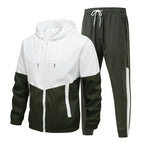 Men's Casual Hooded Jacket and Pants Tracksuit Set