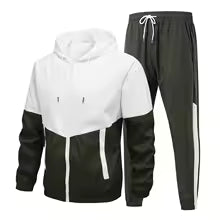 Men's Casual Hooded Jacket and Pants Tracksuit Set