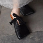 Women's Square Toe Casual Flat Mules