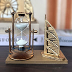 Retro Ferris Wheel Quicksand Hourglass Figurine and Desktop Tabletop Ornament