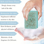Unisex Seaweed Scrub Particle Moisturizing Bar Soap 3.5 oz