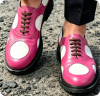 Men's Lace-Up Round Toe High Heel Boots