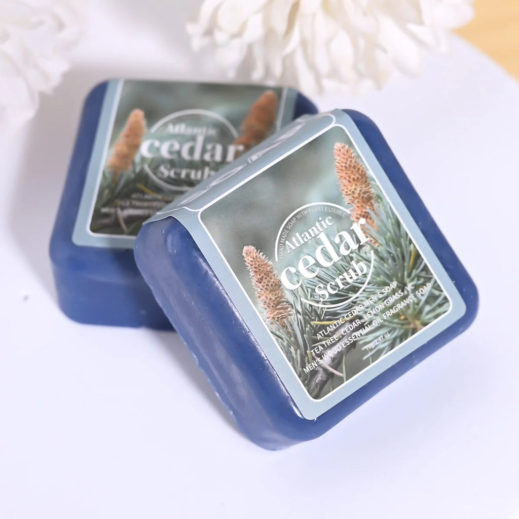 Men's Cedar Essential Oil Deep Cleansing Handmade Soap 2.5 oz