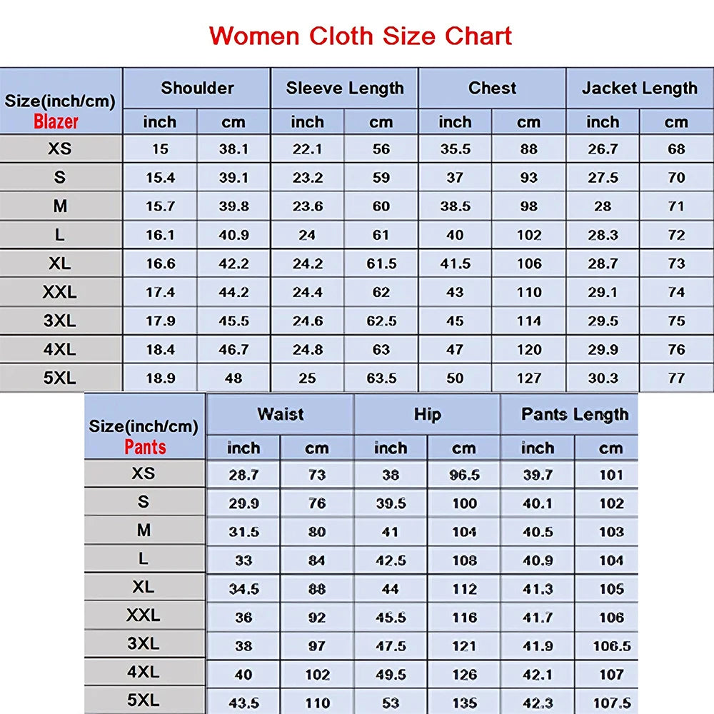 Women's Single Button Tailored Blazer and Pants Suit Set