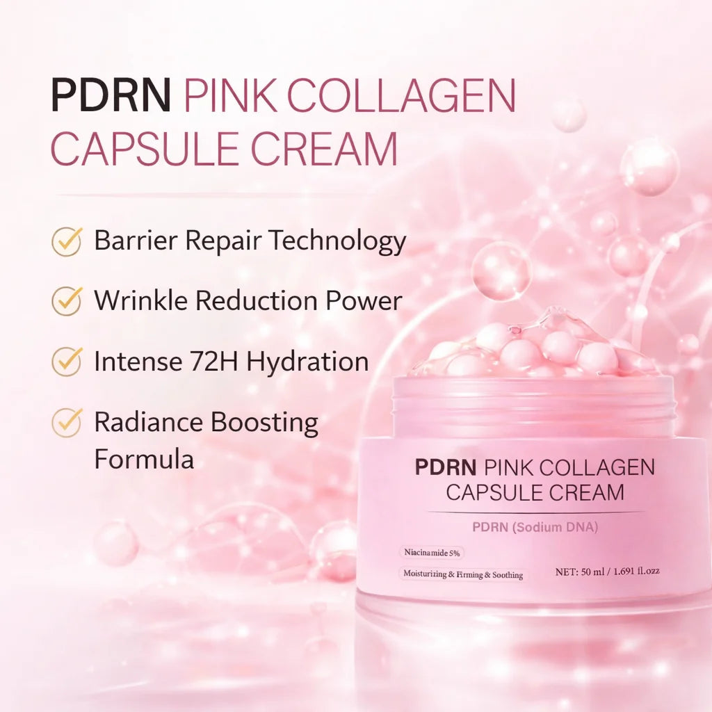 Unisex PDRN Pink Collagen Capsule Hydrating Face Cream