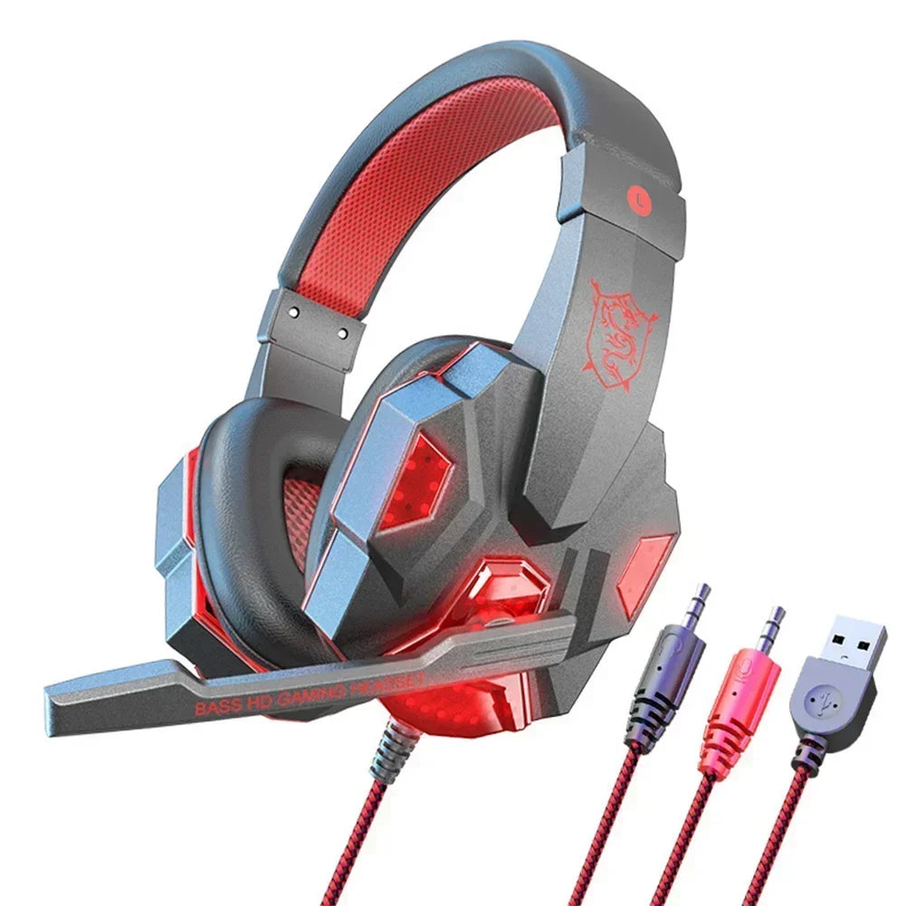 Stereo Wired Gaming Headset for PC and PS5 Over-Ear Headphones