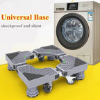 Adjustable Washing Machine Stand with Multi-Functional Fridge Base