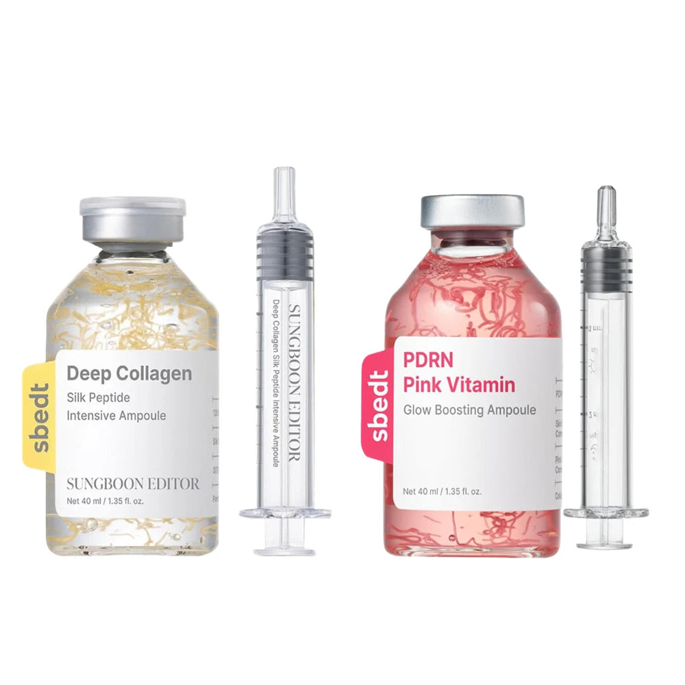 Facial Skincare Serum and Cream Set with Collagen