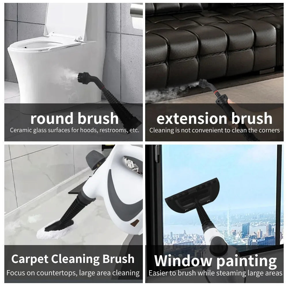 Portable Handheld High Pressure Steam Cleaner with Multi-Surface Accessories 1050W