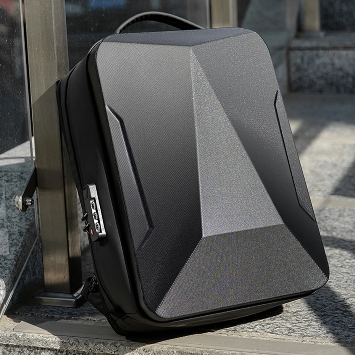 Men's Expandable Hard Shell Travel Laptop Backpack Y1