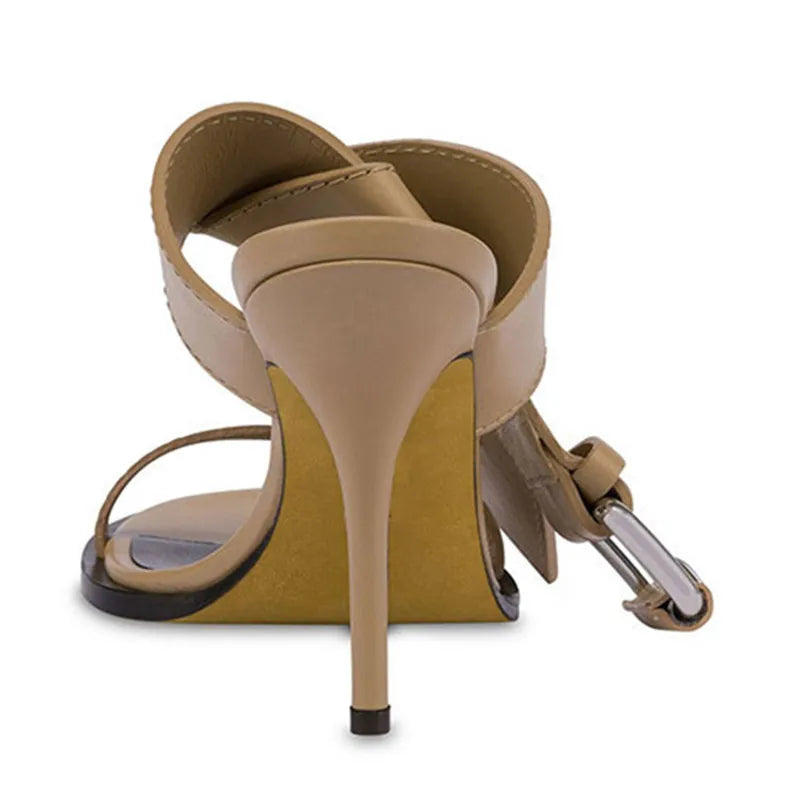 Women's Big Buckle Stiletto Heel Sandals