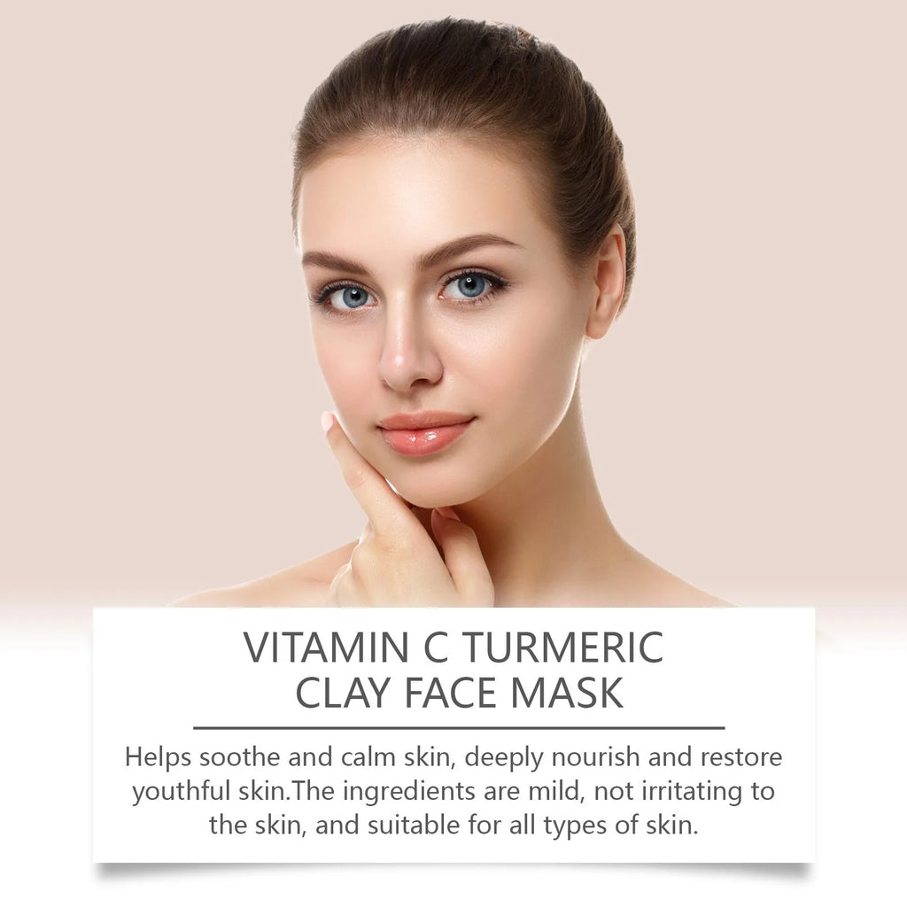 Women's Vitamin C Turmeric Exfoliating Deep Cleaning Facial Mask