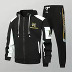 Men's Casual Printed Zip Up Cardigan and Pants Tracksuit Set