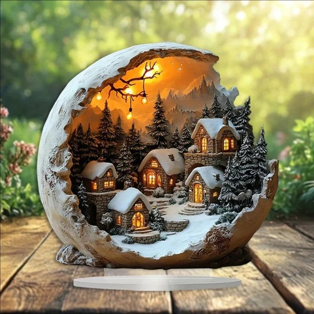 Bohemian Christmas Holiday Desktop Decoration and Bedroom Tabletop Ornament