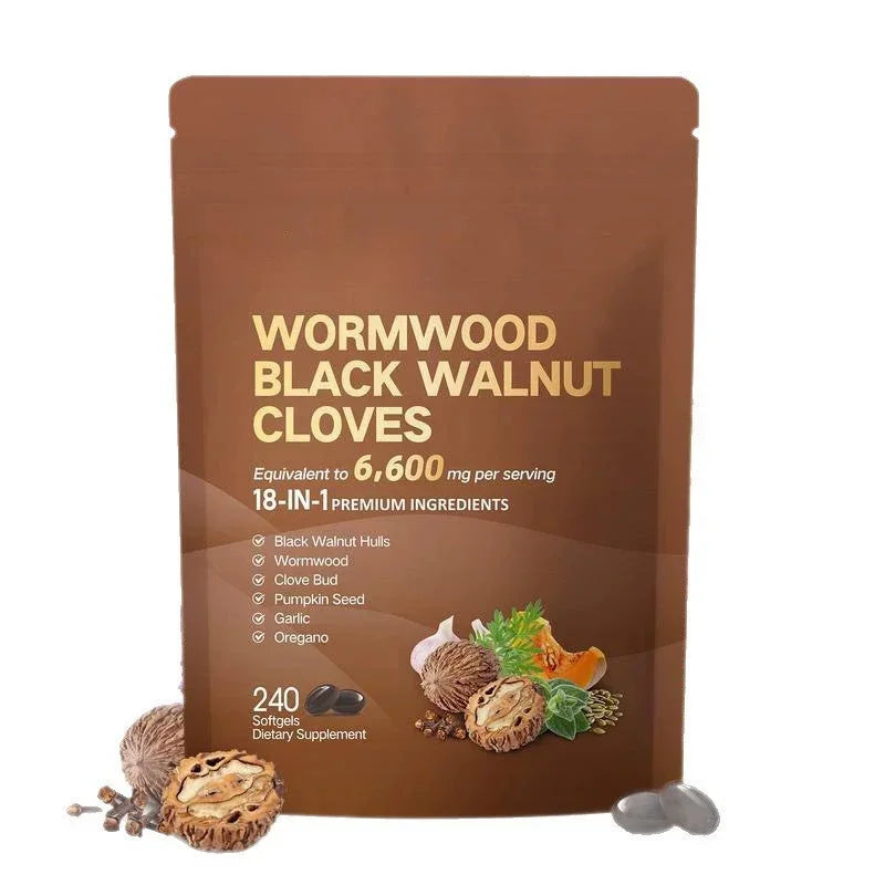 Wormwood Black Walnut Clove Capsules 6600mg Herbal Blend Supplement
