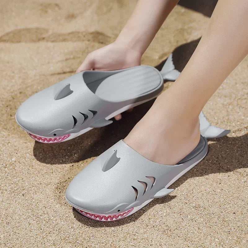 Men's Shark Cartoon Slides Non-Slip Beach Sandals