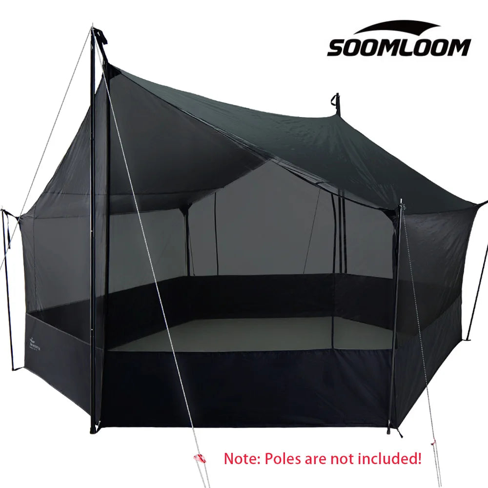 Hexagon Mosquito Net for 13.8x13.5ft Butterfly Tarp with Skirt