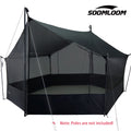 Hexagon Mosquito Net for 13.8x13.5ft Butterfly Tarp with Skirt
