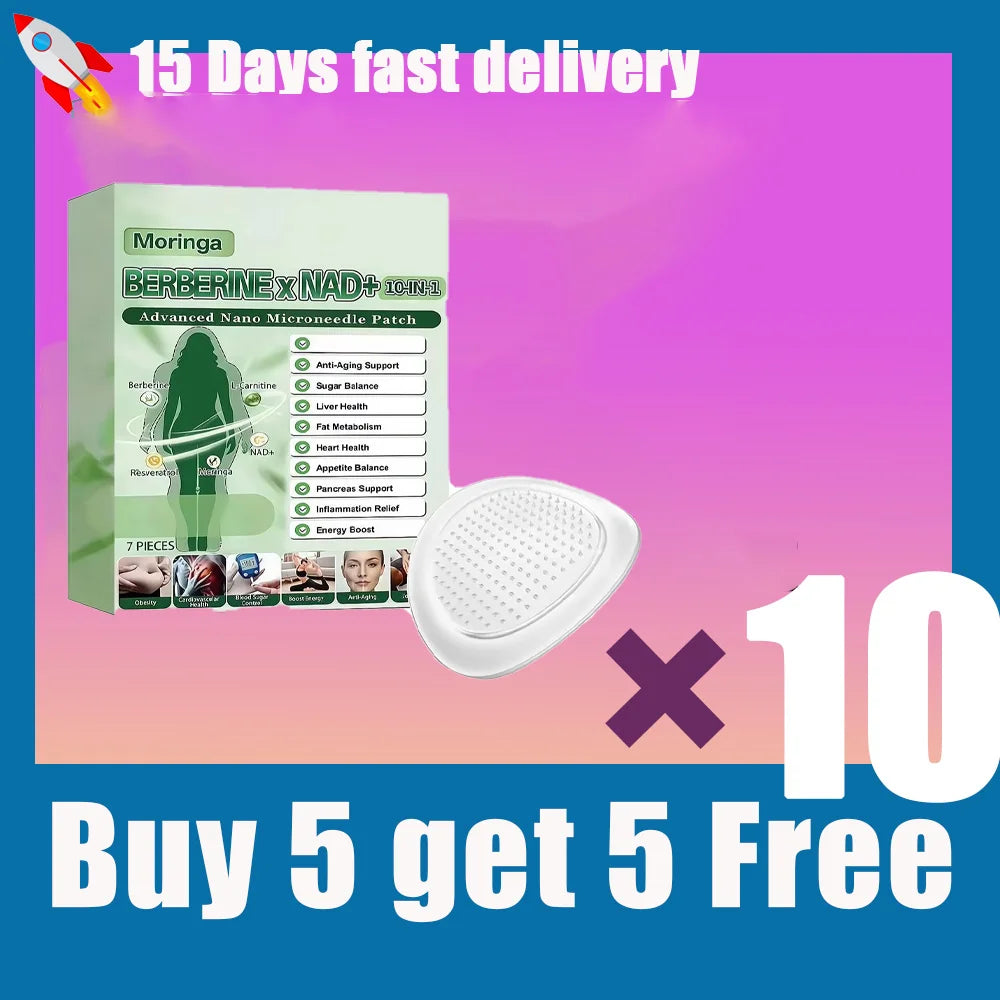 Moringa Berberine NAD+ Nano Microneedle Patch Metabolic Support