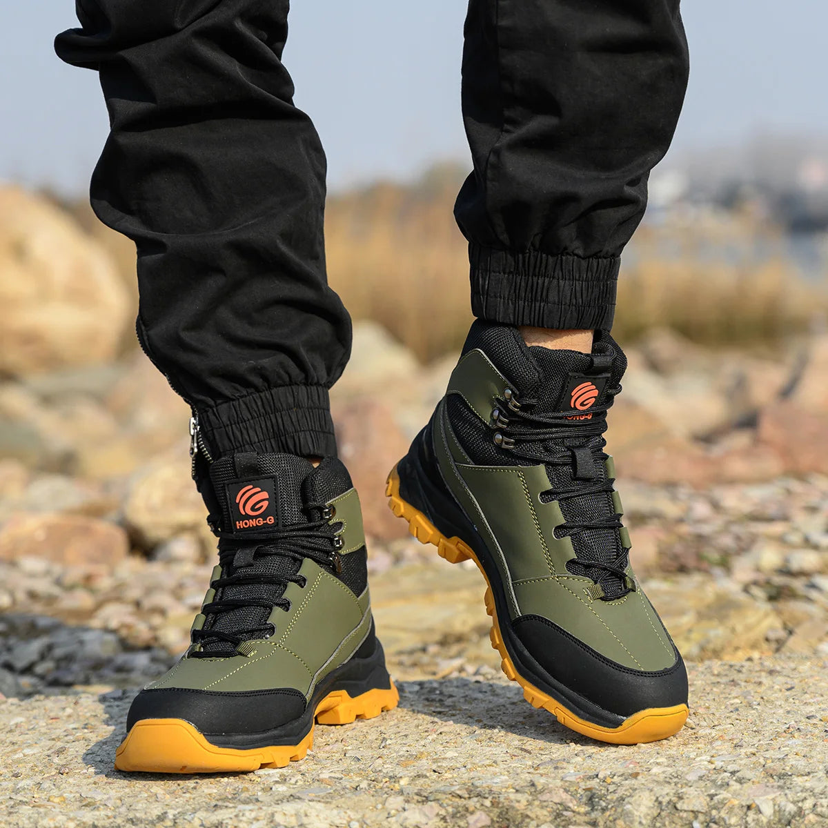Men's Breathable Steel Toe Anti-Puncture Work Boots