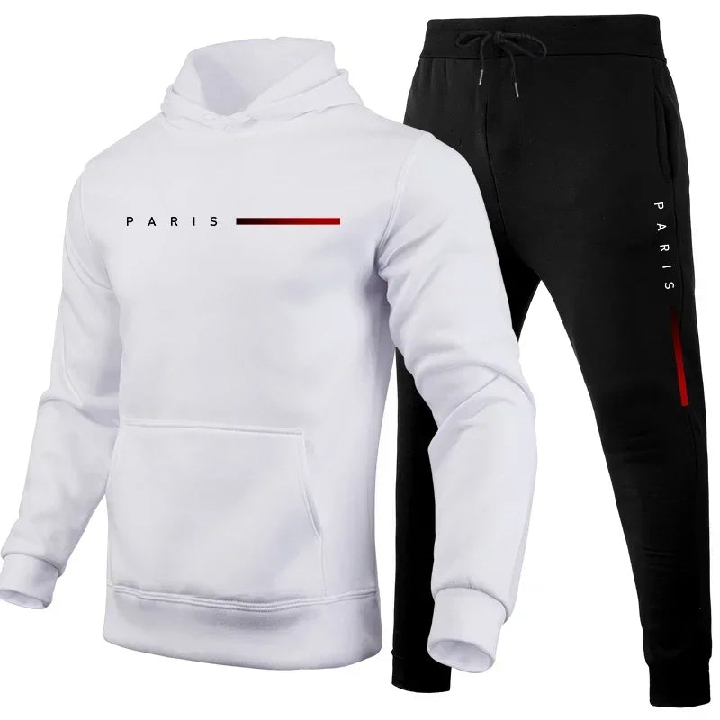 Men's Casual Hoodie and Sweatpants Two Piece Tracksuit Set