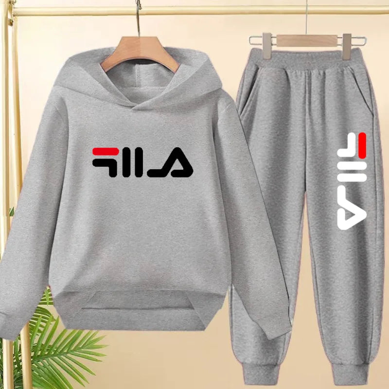 Kids' Pullover Hoodie Sweatshirt Pants Two-Piece Set