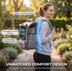 Foldable Pet Carrier Backpack Breathable Travel Bag for Cats and Small Dogs