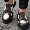 Men's Lace-Up Round Toe High Heel Boots