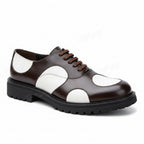 Men's Lace-Up Round Toe High Heel Boots