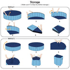 Portable Dog Swimming Pool or Pool Cover Scratch-Resistant PU Grooming Tub