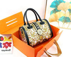 Women's Microfiber Synthetic Leather Boston Handbag