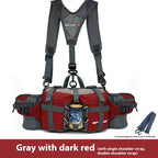 Waterproof Hiking Waist Bag with Reflective Strip and 1.3-Gallon Capacity