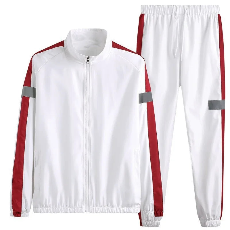 Men's Casual Hooded Jacket and Pants Tracksuit Set