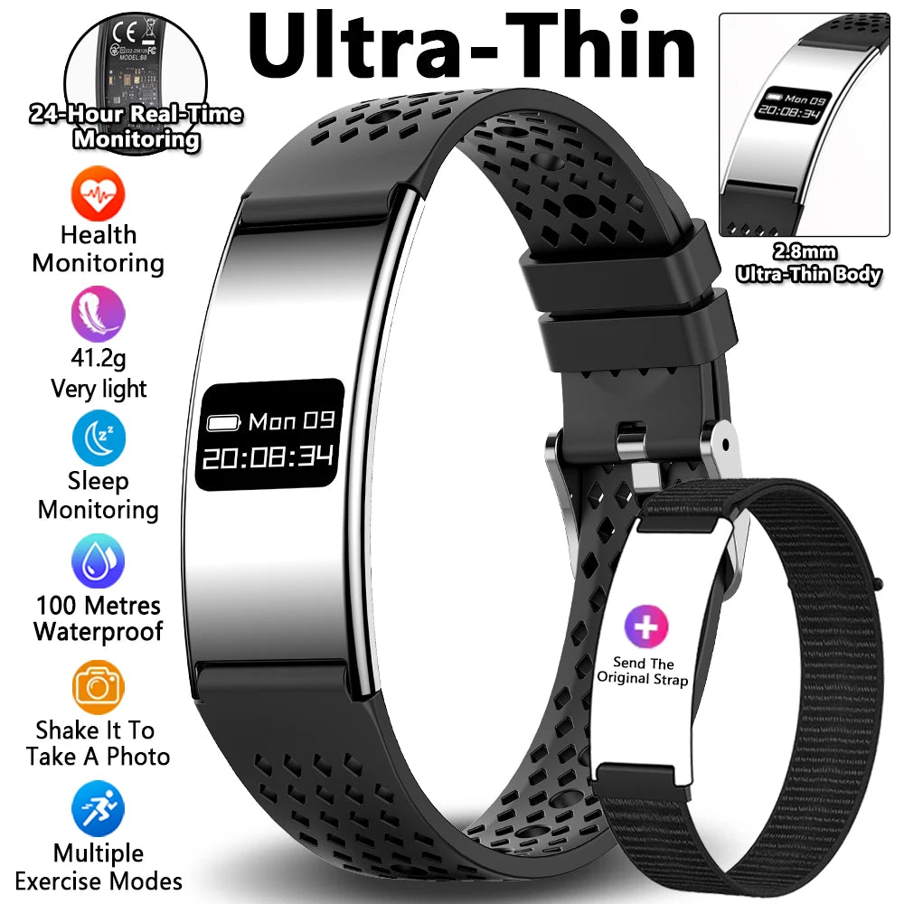 Waterproof Fitness Tracker Smart Band and Health Monitor Smartwatch