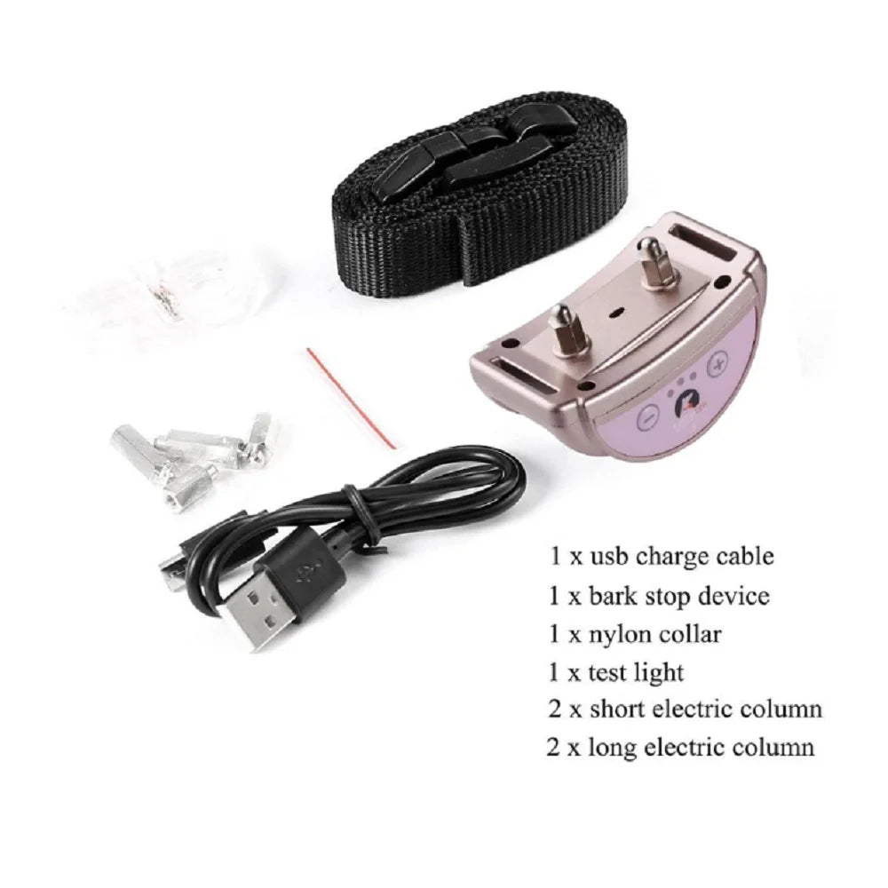Rechargeable Anti-Bark Dog Training Collar Waterproof IPX5 Automatic Beep & Shock