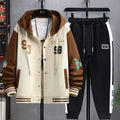 Men's Casual Hooded Sweatshirt and Jogger Pants Tracksuit Set