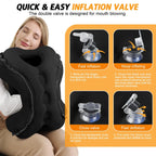 Inflatable Neck Pillow with Eye Mask and Earplugs
