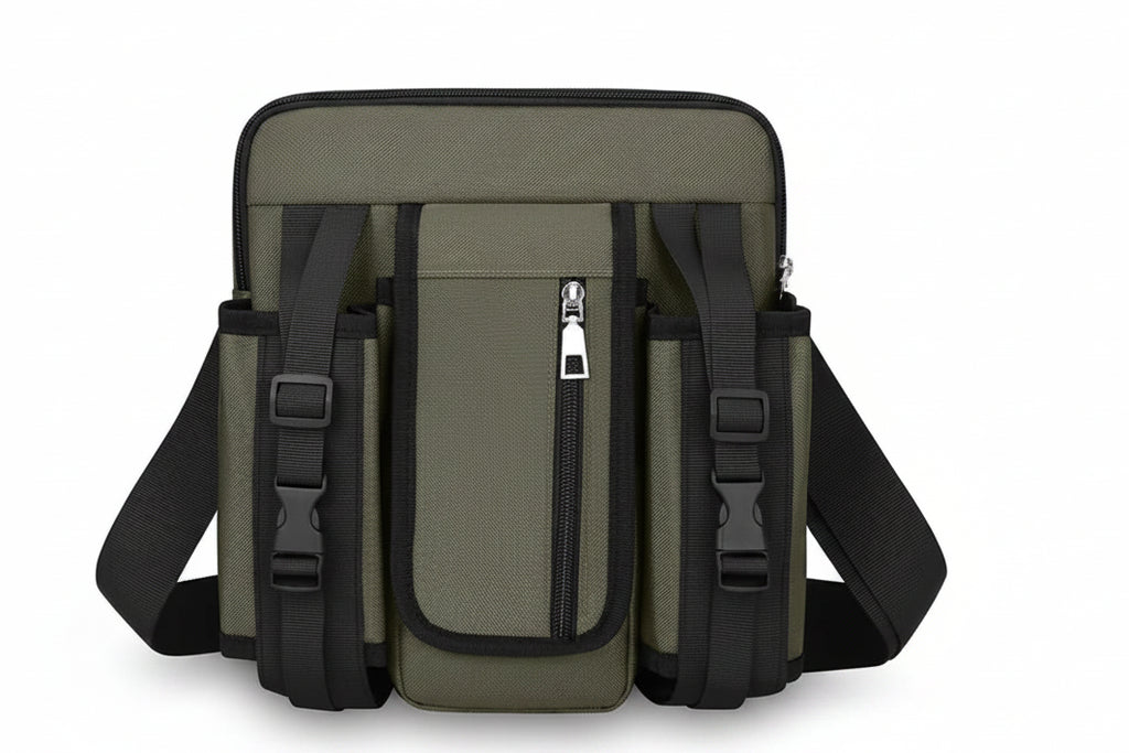 Men's Fashion Oxford Flap Pocket Crossbody Messenger Bag