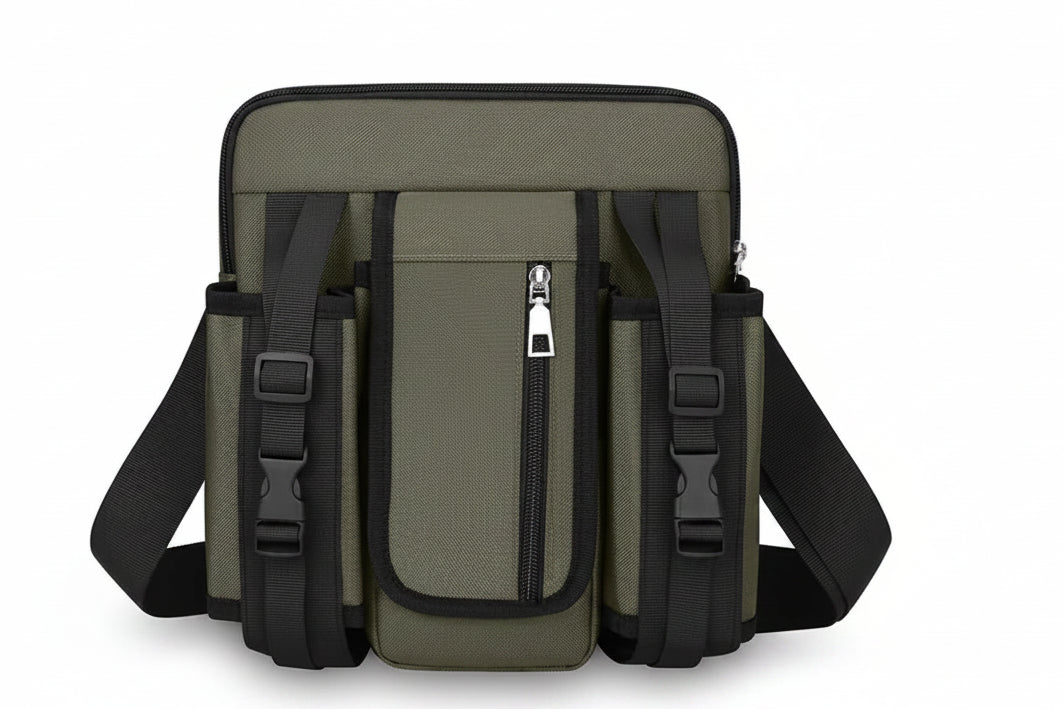 Men's Fashion Oxford Flap Pocket Crossbody Messenger Bag