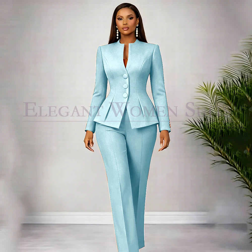Men's Tailored Two-Piece Blazer and Pants Suit
