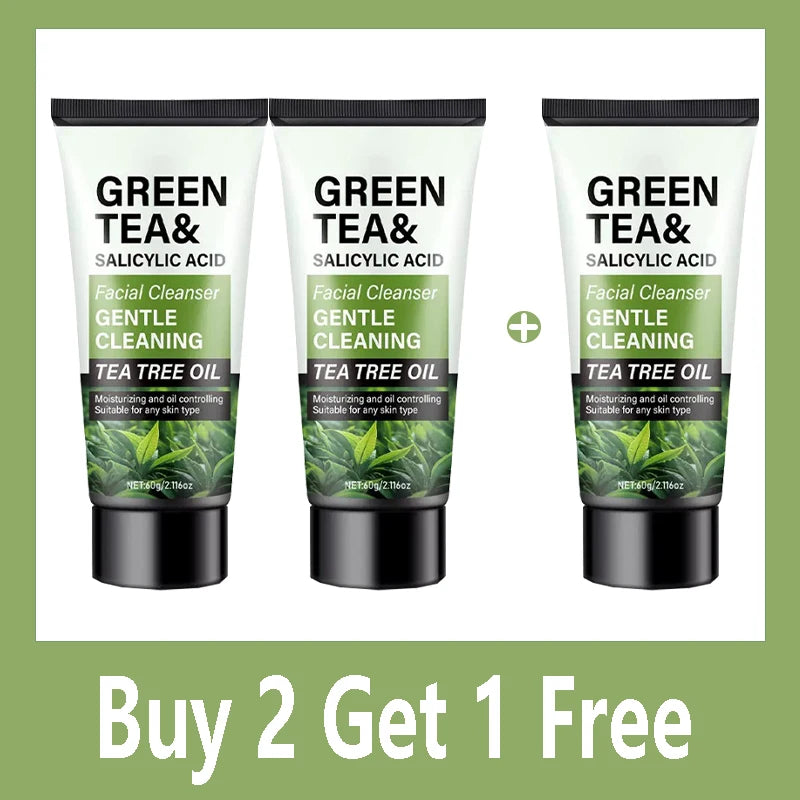 Men's Green Tea & Salicylic Acid Deep Cleansing Face Wash 2.1 oz