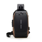 Unisex Anti-Theft Waterproof USB Charging Crossbody Chest Sling Backpack