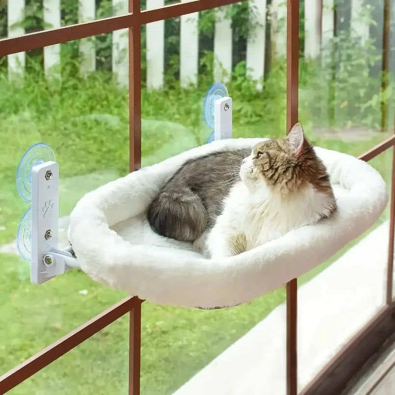 Window Cat Hammock Breathable Plush Suction Cup Foldable Pet Bed