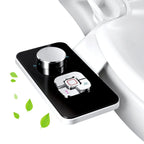 Ultra-Thin Non-Electric Bidet Toilet Seat Attachment with Dual Nozzles