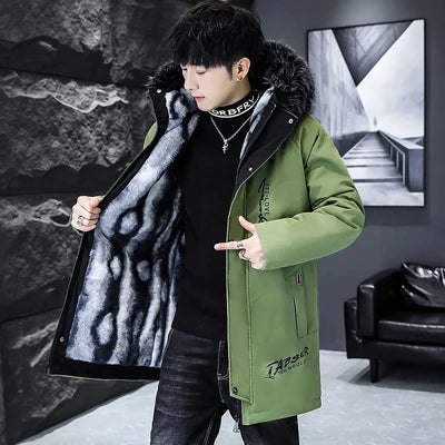 Men's Thick Warm Hooded Winter Parka Coat YA2318