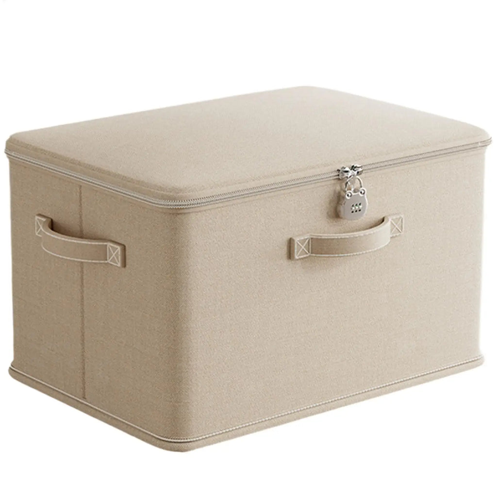 Large Stackable Storage Box with Combination Lock and Handle